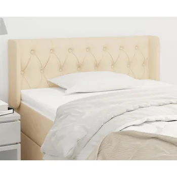 Čelo postele typu ušák krémové 93x16x78/88 cm textil - 8720287269557