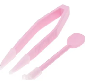 Brýlová obroučka Pinzeta a aplikátor na kontaktní čočky - Růžová