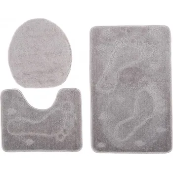 Koupelnová předložka Sada koupelnových předložek (3v1) - 4 - šedá Rozměr koberce: 50x80 cm