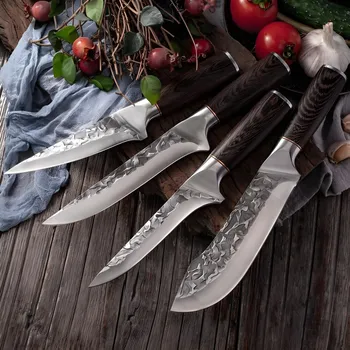 Sada kuchyňských nožů JO 14057 4ks Hnědá