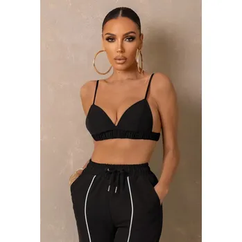 Podprsenka CLUB L ČERNÁ PODPRSENKA BRALET S ŘASENÍM (36)