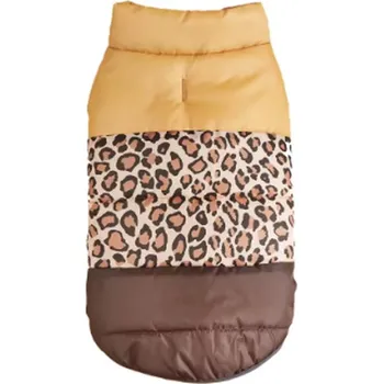 Obleček pro psa Zimní vesta pro malá, střední i velká plemena psů - 7 velikostí Barva: kávová leopard, Velikost: XS