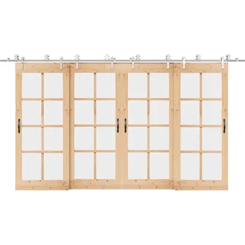 Nábytkové kování Sada příslušenství pro posuvné dveře 400 cm nerez ocel stříbrná - 8721102857751