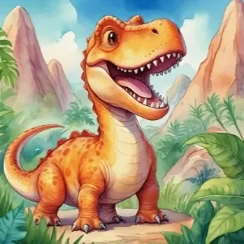 Diamantové malování Diamantové malování - Malý Dino