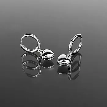 Náušnice Jemné visací náušnice se srdíčky z oceli č. 1468