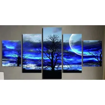 Diamantové malování Diamantové malování - Noční krajina - více-dílný