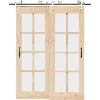 Nábytkové kování Sada příslušenství pro posuvné dveře 183 cm nerez ocel stříbrná - 8721102857669