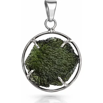 Přívěsek Vltavín Moldavite Stříbrný přívěsek s vltavínem P37 0119