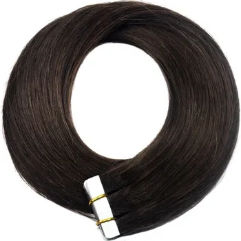 Příčesek TAPE IN vlasy Premium 50 cm – 20 pásků, 50 g, hnědá, pravé indické vlasy