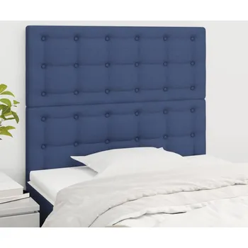 Čelo postele 2 ks modré 100x5x78/88 cm textil - 8720287246268