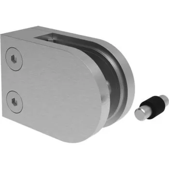 Zábradlí Hahn Steel Držák skla 63x45mm pro plochý podklad, model 25 – nerez AISI 304, broušený