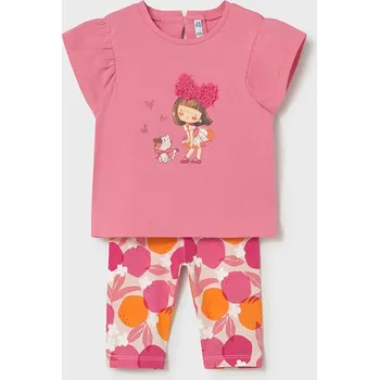 Dívčí komplet triko, legíny Mayoral 1751 barva: růžová, Rozměr: 24 měsíců, 92 cm