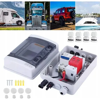 DC PŘIPOJOVACÍ SKŘÍŇKA S PŘEPĚŤOVOU OCHRANOU PRO SOLÁRNÍ PANELY