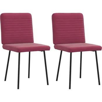 Jídelní židle Jídelní židle 2 ks vínové samet - 8721158632944