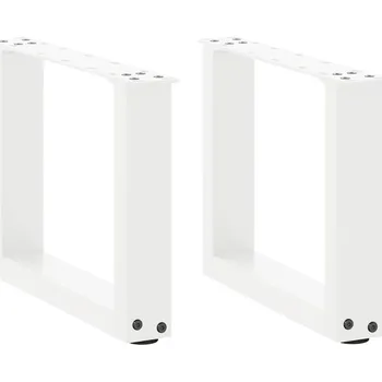 Konferenční stolek Nohy konferenčního stolku ve tvaru U, 2 ks, bílé, 30 x (30-31) cm, ocel - 8721158310682