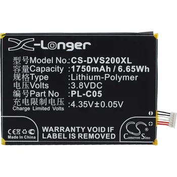 Baterie pro mobilní telefon Baterie Cameron Sino CS-DVS200XL, Li-Polymer, 1750