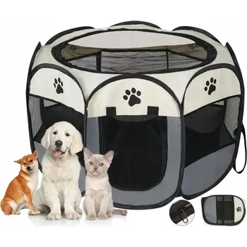 Obraz SKLÁDACÍ STAN KOTEC PRO ZVÍŘATA OSMIHRANNÁ PELÍŠEK S MÍSTEM