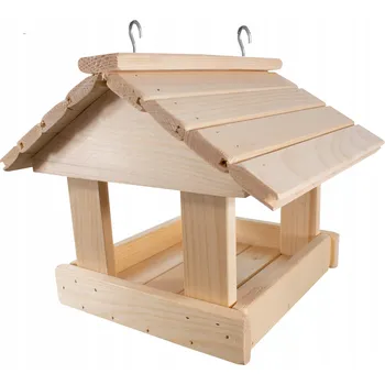 Krmítko pro ptáka Solidní Dřevěné KRMÍTKO PRO PTÁKY krmítko