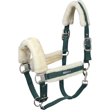 Vybavení pro koně Waldhausen Ohlávka Soft s beránkem Barva: fir green, Velikost: FULL