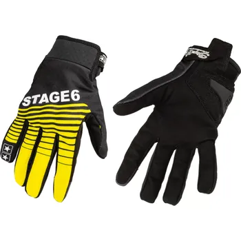 Moto rukavice Motocyklové rukavice Stage6 Street Pure žlutá / černá S
