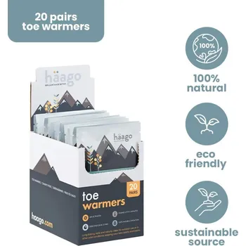 ohřívač rukou Haago® Ohřívače prstů nohou Haago®, 20 párů, Barva: Vícebarevná