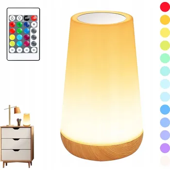 Lampička NOČNÍ LAMPA LED BEZDRÁTOVÁ BAREVNÁ USB DÁLKOVÉ OVLÁDÁNÍ DOTYKOVÁ PRO DĚTI