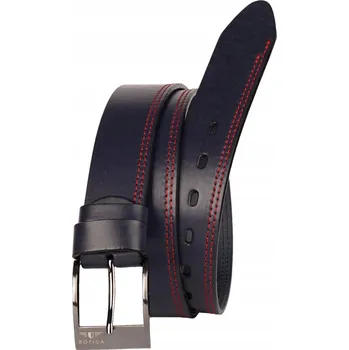 Opasek Pásek Pánský Kožený Elegantní Tmavě modrý Široký Pásek Ke Kalhotám Džínu