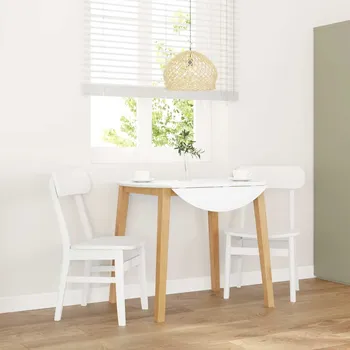 Jídelní židle Jídelní židle 2 ks bílé masivní dřevo gumové - 8721158561244