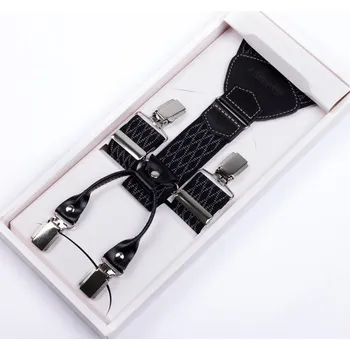 Kšandy Luxusní černošedé kšandy kožená poutka Assante 90046, Velikost Uni