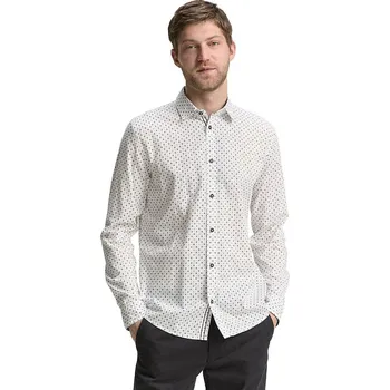 Pánská móda Košile Tom Tailor Creme/ Dunkelblau 8963483 L