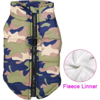 Obleček pro psa Zimní nepromokavá vesta pro psy s fleecovou vložkou (vel. S - 5XL) Barva: Camouflage, Velikost: L