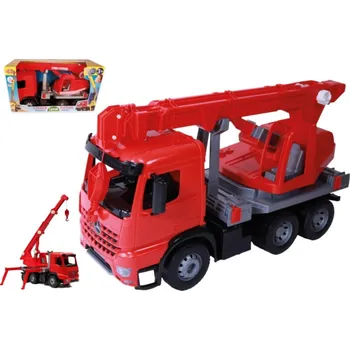 autíčko Auto jeřáb plast 70cm 3-osý Mercedes Actros v krabici