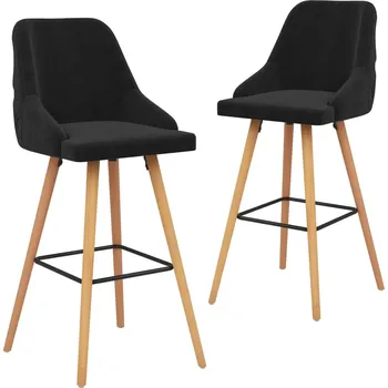 Barová židle Barové židle 2 ks černé samet - 8719883988344