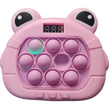 Herní konzole Leventi V3 Quick push game – žába růžová