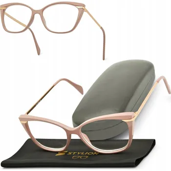 Brýle na čtení Dámské brýle na čtení PLUSY +3.00 dioptrie Korekční Kočičí oči růžovo-zlaté