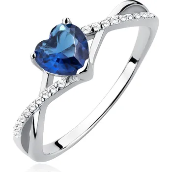 Prsten Olivie Stříbrný prsten MODRÉ SRDCE 3636 Velikost prstenů: 5 (EU: 49-50) Ag 925; ≤1,8 g.