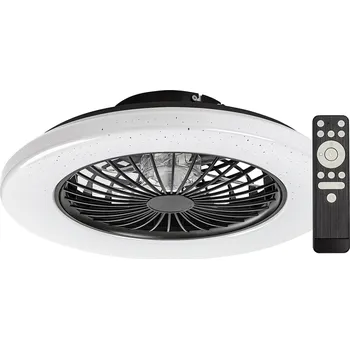 Černé stropní LED svítidlo s ventilátorem Dalfon2 485mm 48W CCT s DO - Rabalux - 71329 - 71329