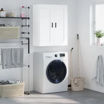 Příborník do zásuvky Nástěnná skříňka bílá 69,5 x 34 x 90 cm kompozitní dřevo - 8720845950453