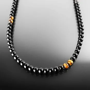 Náhrdelník Pánský korálkový náhrdelník 80 cm č. 1294