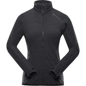 Dámská mikina Alpine Pro ONNECA ČERNÁ DÁMSKÁ RYCHLESCHNOUCÍ MIKINA L-L