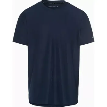 Pánské tričko PORSCHE DESIGN Hexagon T-shirt Tričko volnočasové sportovní s kulatým výstřihem logem a šestihranným vzorem tmavě modrá (Stylové tričko v ikonickém šestiúhelníkovém vzhledu s bočním rozparkem. Běžný střih.)