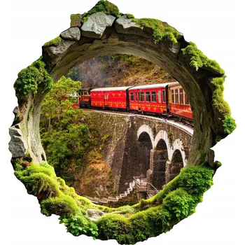 Obraz Samolepící Nálepka Vyřezávaná Podle Obrysu Na Dveře 74x80 cm Zelený výhled