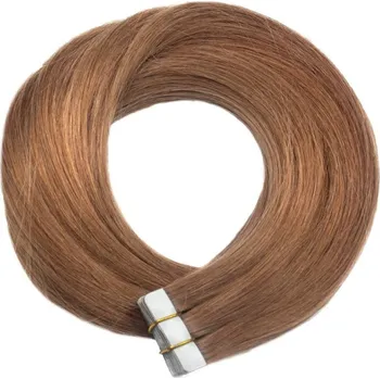 Příčesek TAPE IN vlasy Premium 50 cm – 20 pásků, 50 g, tmavá blond, pravé indické vlasy