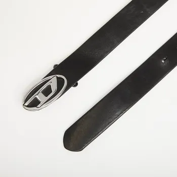 Módní doplněk Pásek Diesel Oval D Logo B-1Dr-Layer Belt Black 100