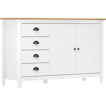 Příborník do zásuvky Příborník Hill bílý 130 x 40 x 80 cm masivní borové dřevo - 8719883910000