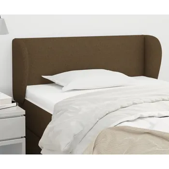 Čelo postele typu ušák tmavě hnědé 83x23x78/88 cm textil - 8720287247050