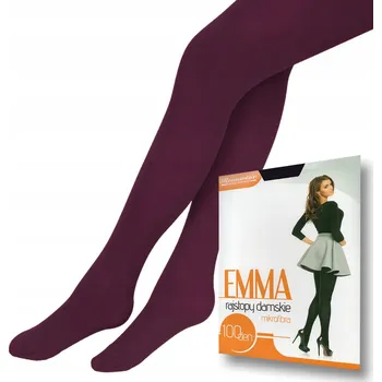 Dámské punčochy Punčocháče hladké Romartex EMMA 100 DEN červené Burgund, velikost 3