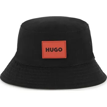 Klobouk Dětský oboustranný bavlněný klobouk HUGO G00309 černá 99X, vel. 52