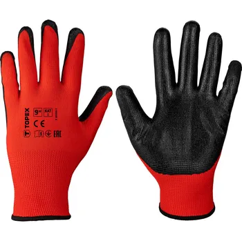 Pracovní rukavice TOPEX Pracovní rukavice, polyester s nitrilovým povlakem (hladké), kat. 1, velikost 10 Velikost: 10