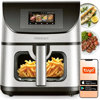fritéza FRITÉZA HORKOVZDUŠNÁ BEZ TUKU AIR FRYER 8L WIFI S NEPŘILNAVÝM POVRCHEM 10 PROGRAMŮ 2200W